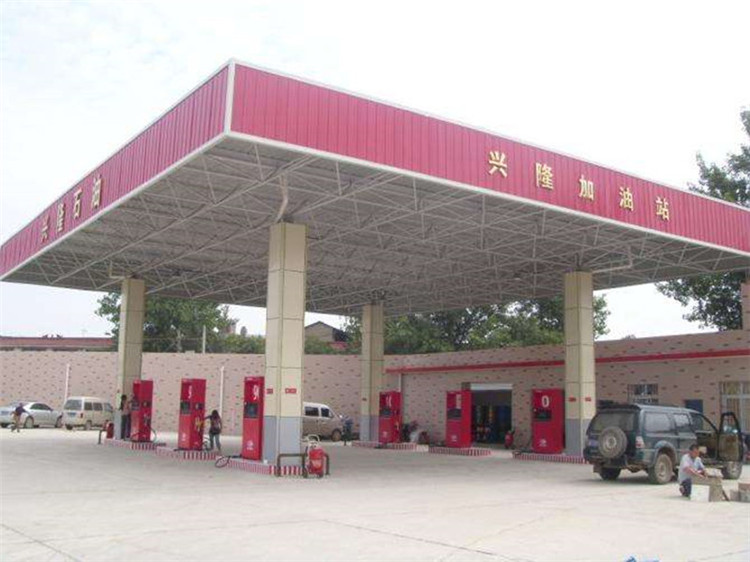 湘潭加油站钢结构网架案例9